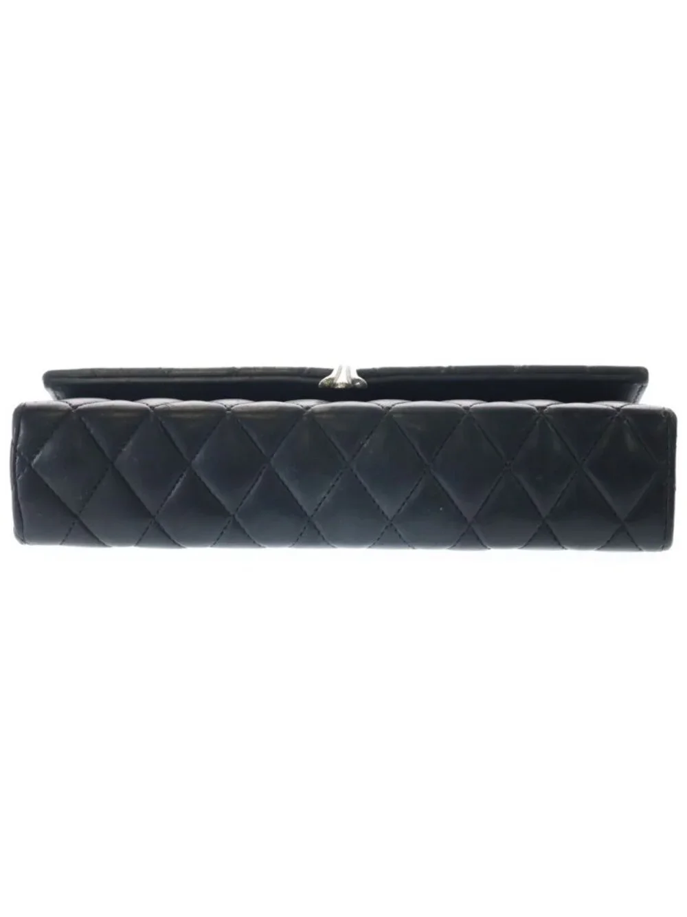 Chrome Hearts Dinner LG CH Cross Leather Handbag Black with Cloth